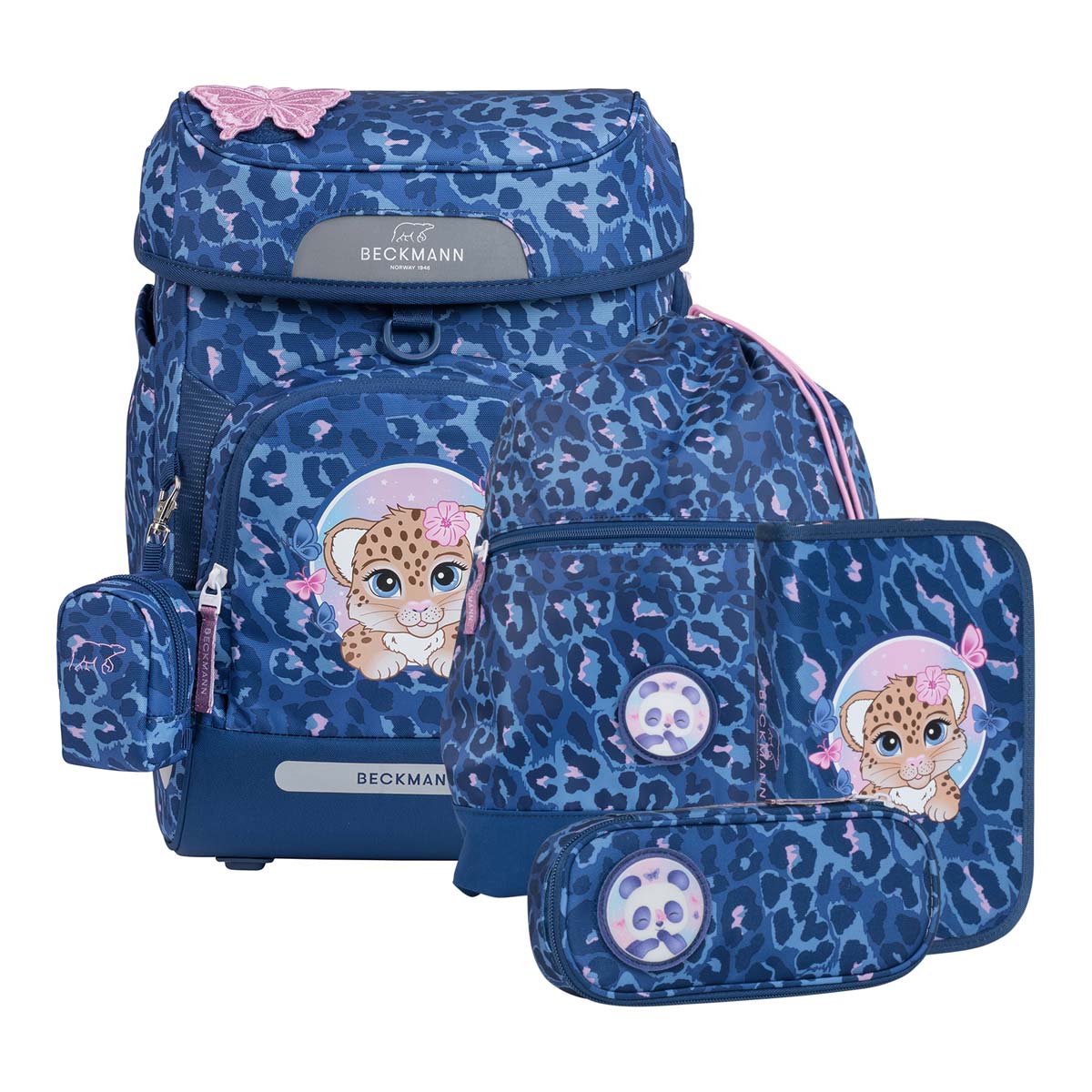 Beckmann Plus Air Schulranzenset 6tlg. Cheetah