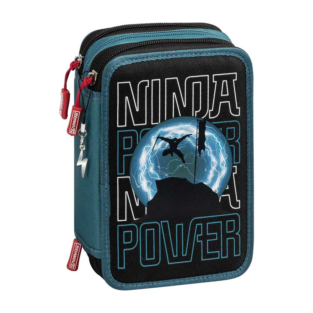 Brunnen 3-fach Federmäppchen Ninja Power