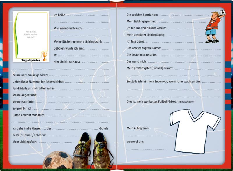Freundebuch "Meine Freunde" Fußballfreunde