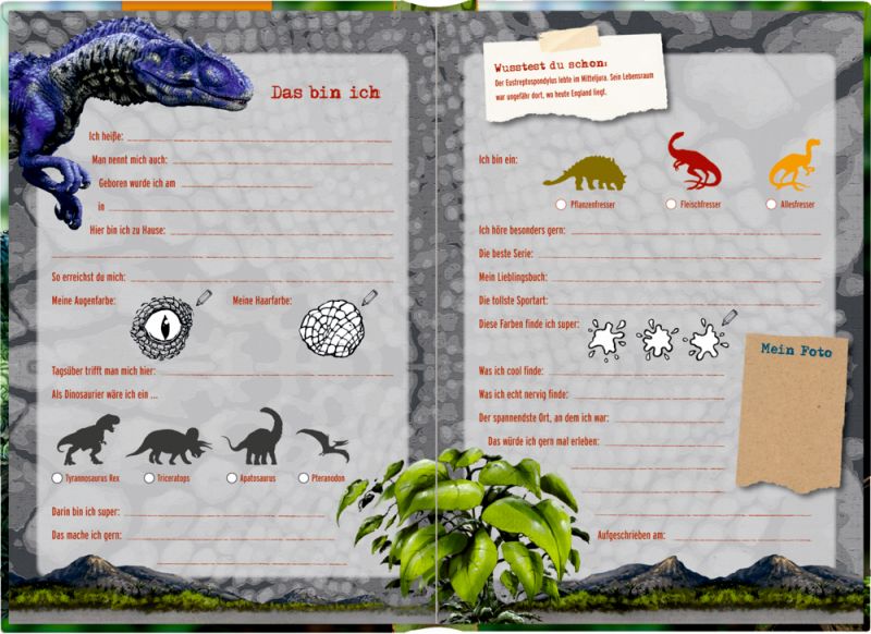 Freundebuch "Meine Freunde" T-Rex World
