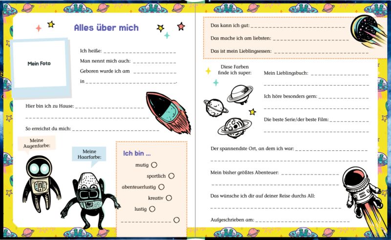 Freundebuch "Meine Freunde" Weltraum