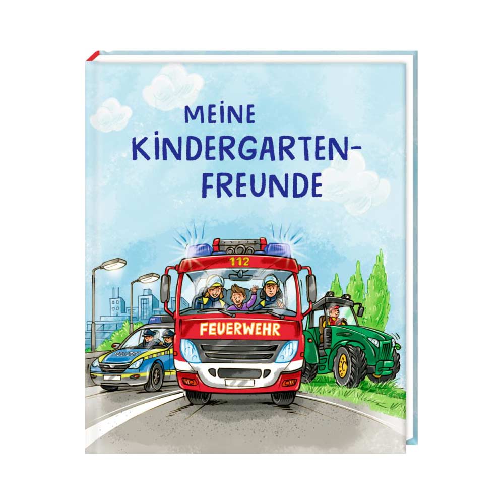 Freundebuch "Meine Kindergartenfreunde" Bunte Fahrzeuge