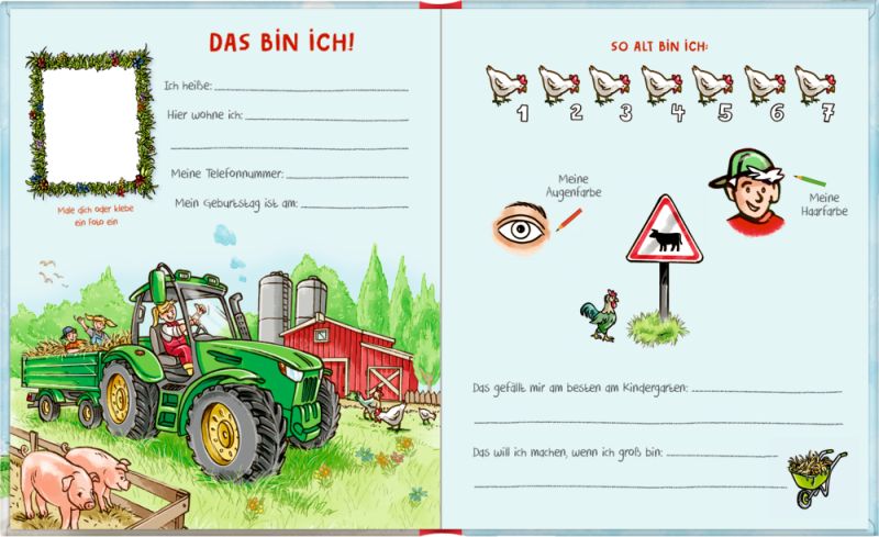 Freundebuch "Meine Kindergartenfreunde" Bunte Fahrzeuge
