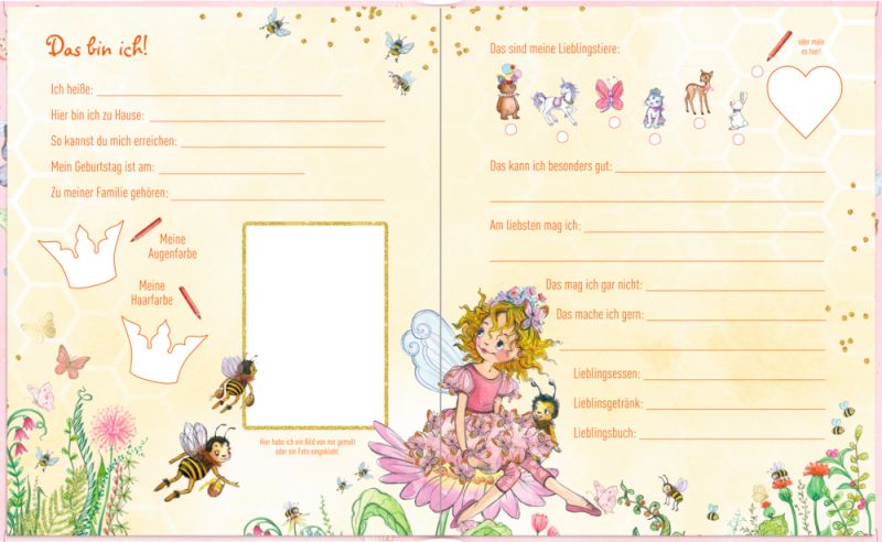 Freundebuch Prinzessin Lillifee "Meine Freundinnen & Freunde" (mit Wendepailletten)