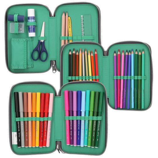 Depesche Adventure World 3-fach Federmäppchen LED Panther