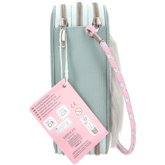 Depesche Miss Melody 3-fach Federmäppchen mit Pferdekopf Applikation