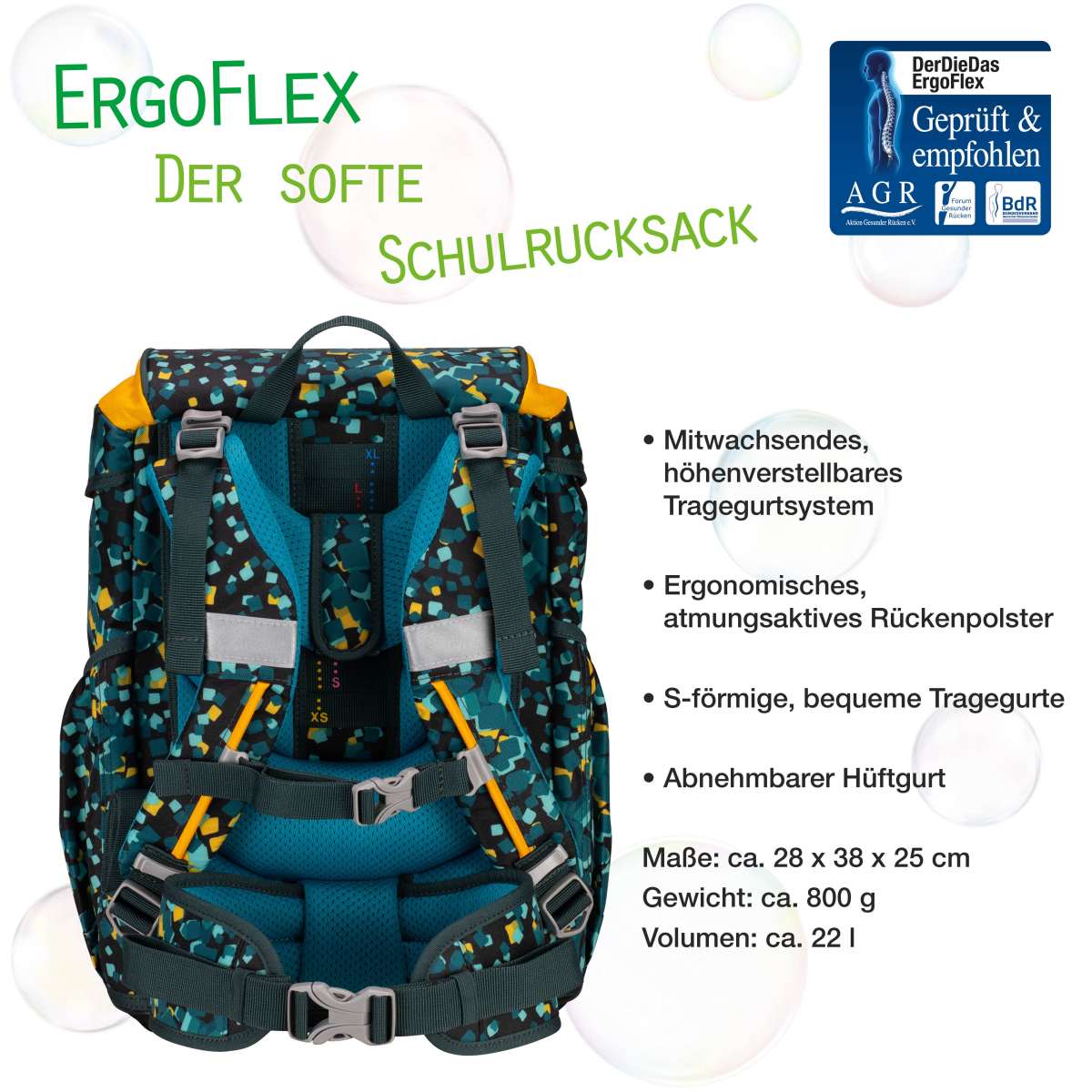 DerDieDas ErgoFlex Dino Time Schulranzen-Set 5tlg.