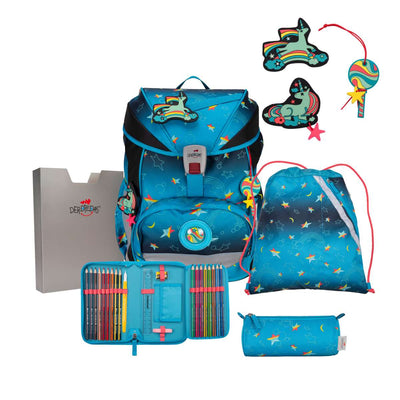 DerDieDas ErgoFlex LED Schulranzen-Set 5tlg. Rainbow Star
