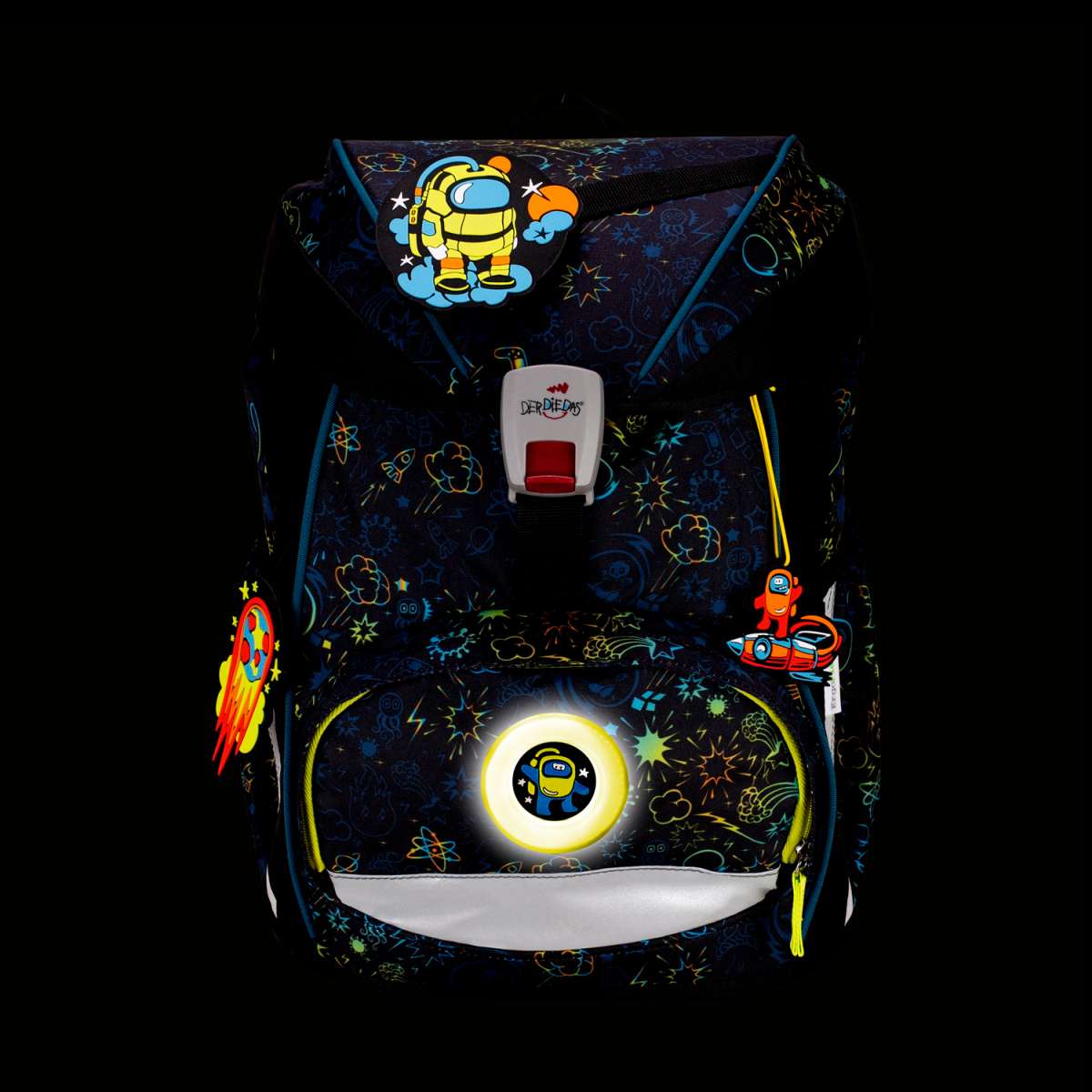 DerDieDas ErgoFlex LED Schulranzen-Set 5tlg. Crazy