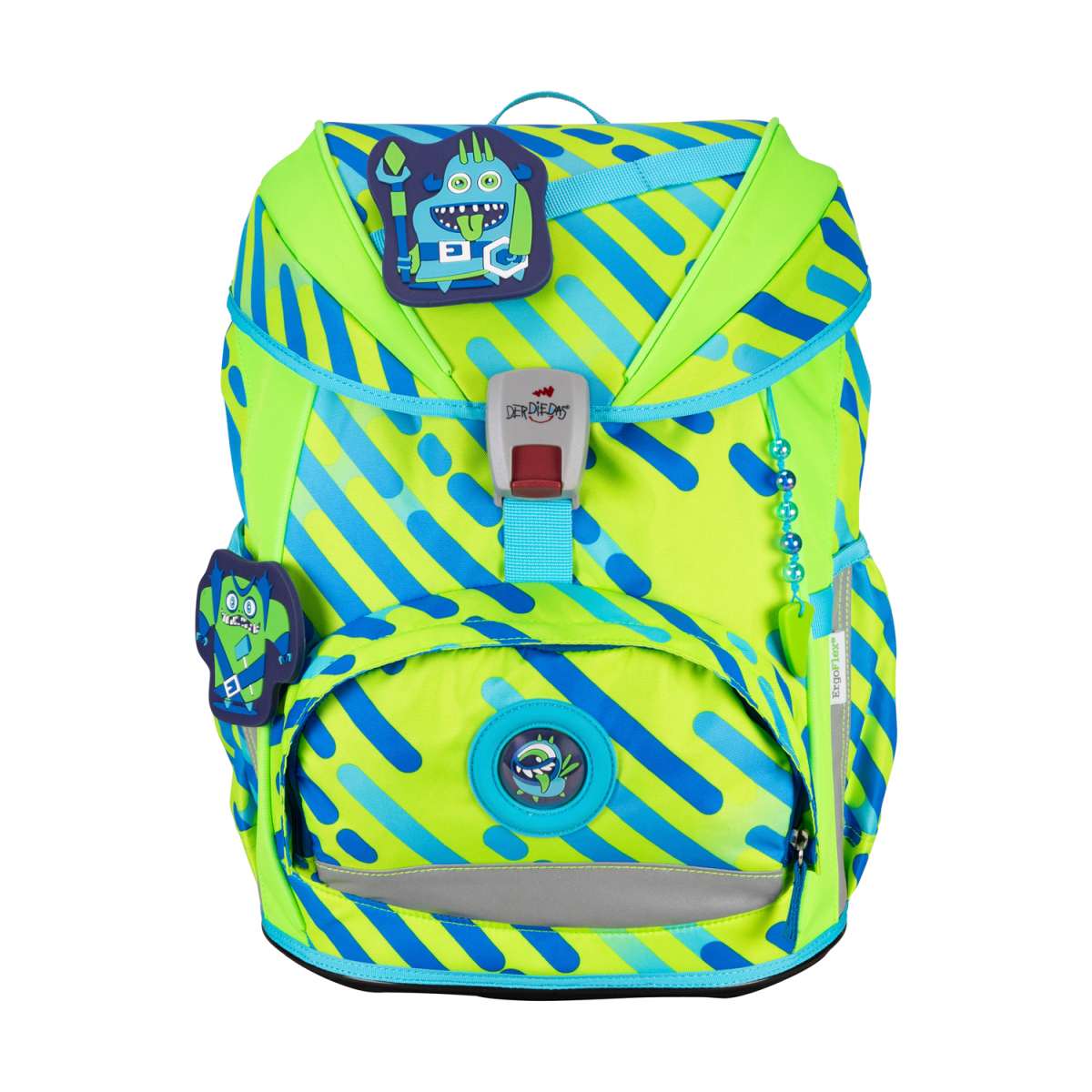 DerDieDas ErgoFlex NEON Schulranzen-Set 5tlg. Monster