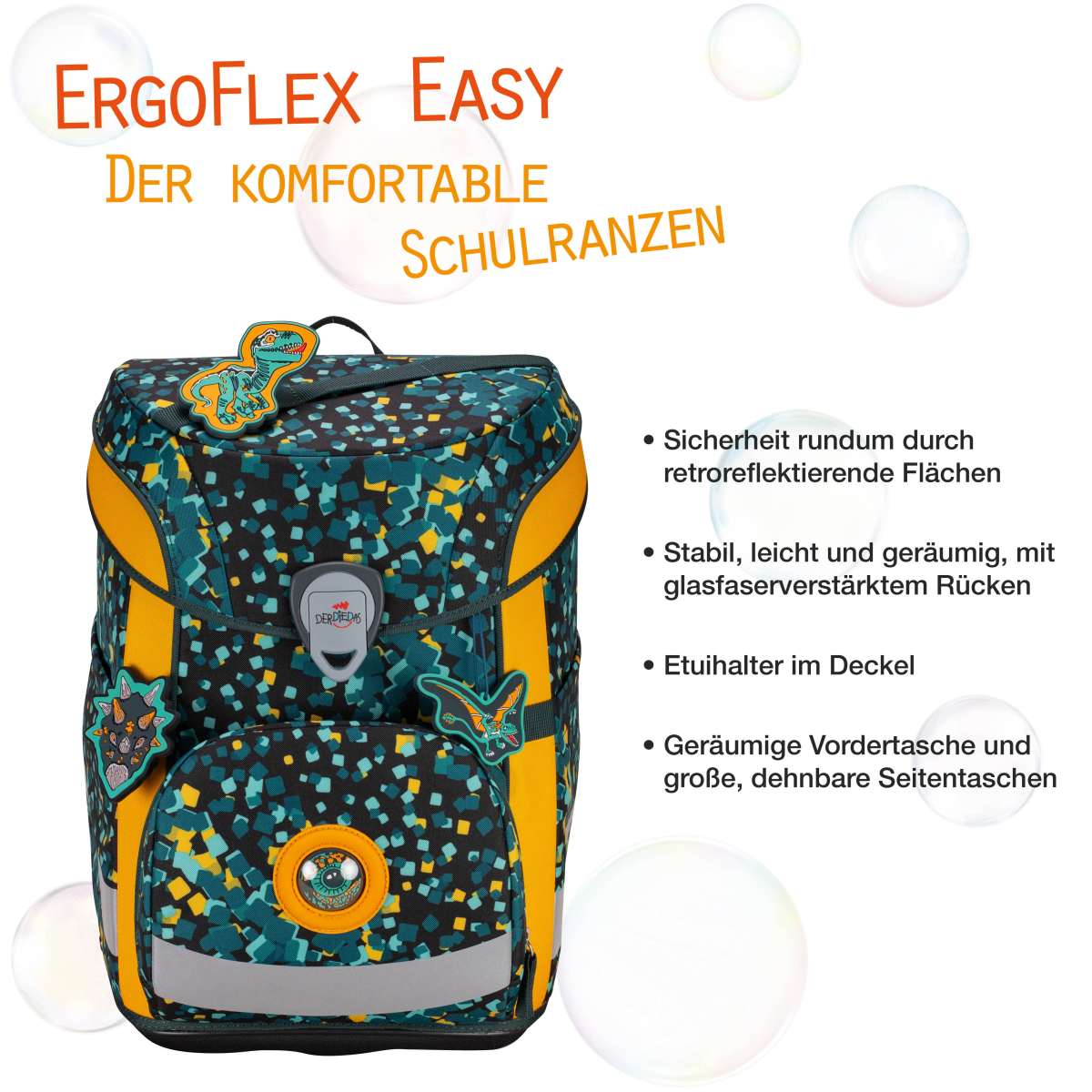DerDieDas ErgoFlex EASY Dino Time Schulranzen-Set 5tlg.