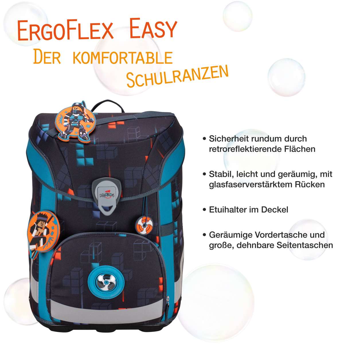 DerDieDas ErgoFlex EASY Ninja Fighter Schulranzen-Set 5tlg.