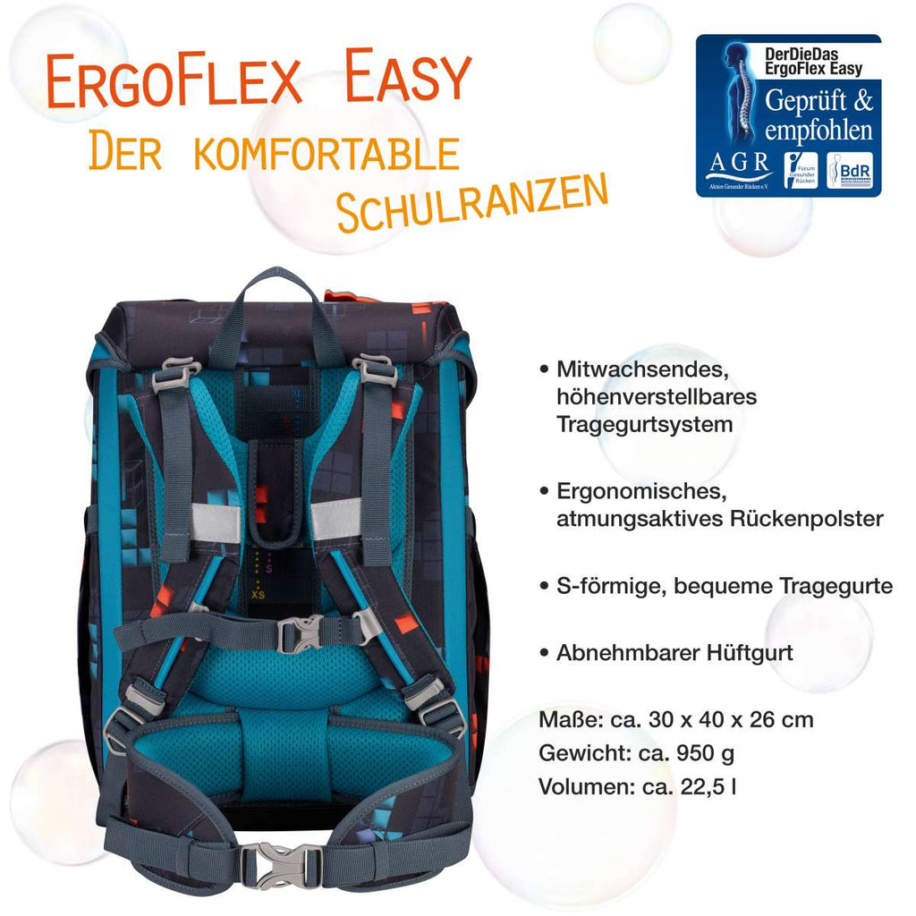 DerDieDas ErgoFlex EASY Ninja Fighter Schulranzen-Set 5tlg.
