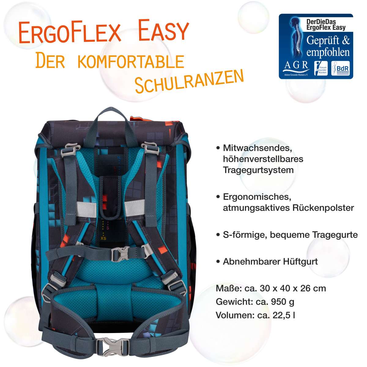 DerDieDas ErgoFlex EASY Ninja Fighter Schulranzen-Set 5tlg.