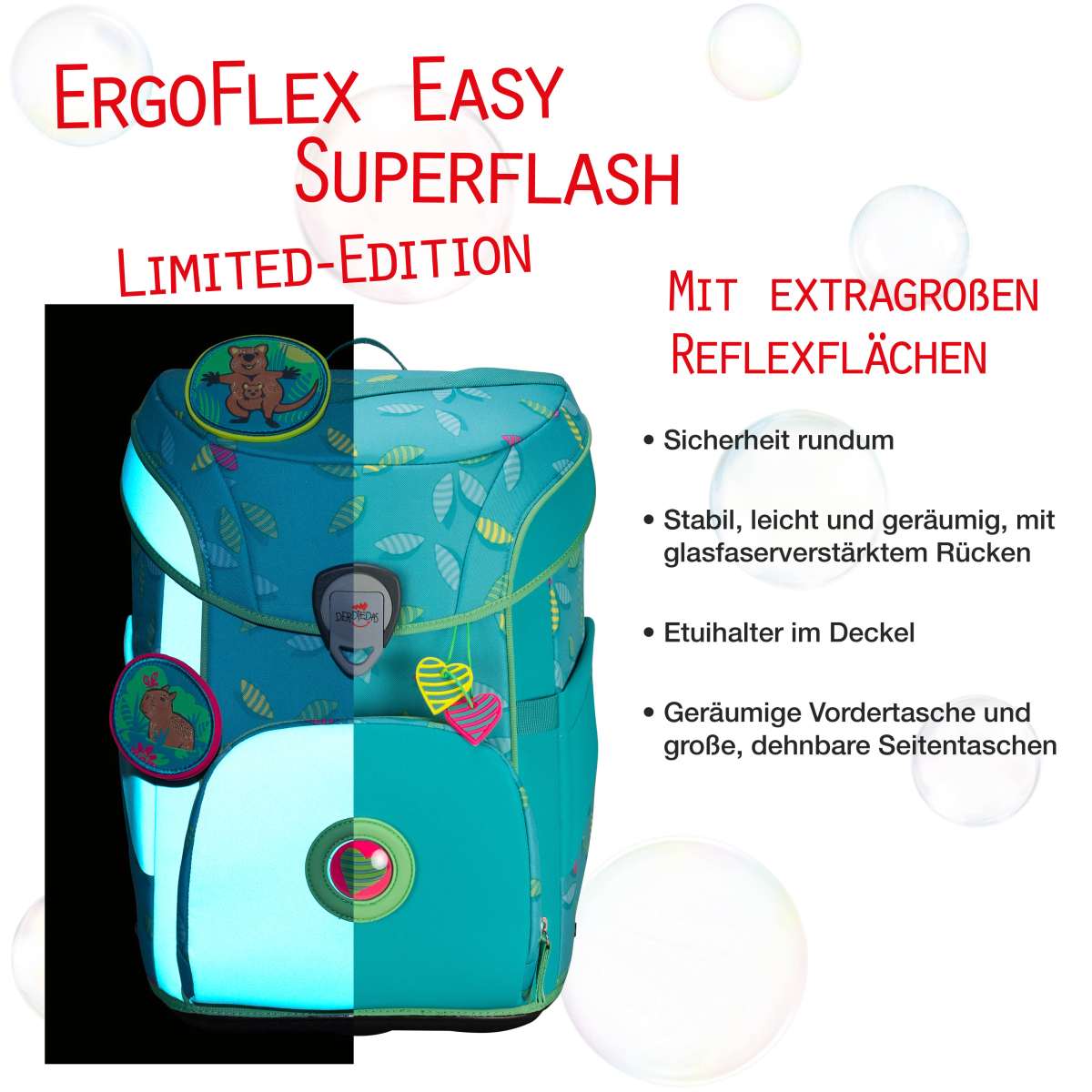DerDieDas ErgoFlex EASY Superflash Paradise Schulranzen-Set 5tlg.