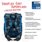 DerDieDas ErgoFlex EASY Superflash Blue Robot Schulranzen-Set 5tlg.