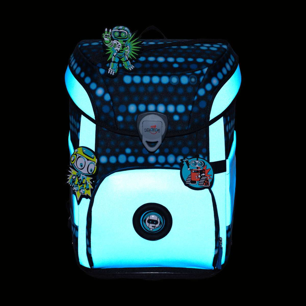 DerDieDas ErgoFlex EASY Superflash Blue Robot Schulranzen-Set 5tlg.