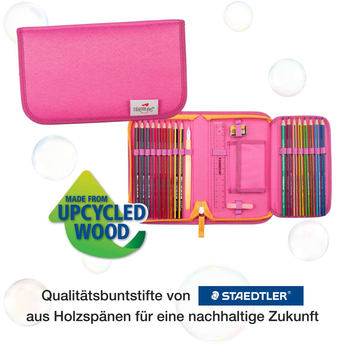DerDieDas ErgoFlex Tiny ECO Schulranzen-Set Pink Planet 5tlg.