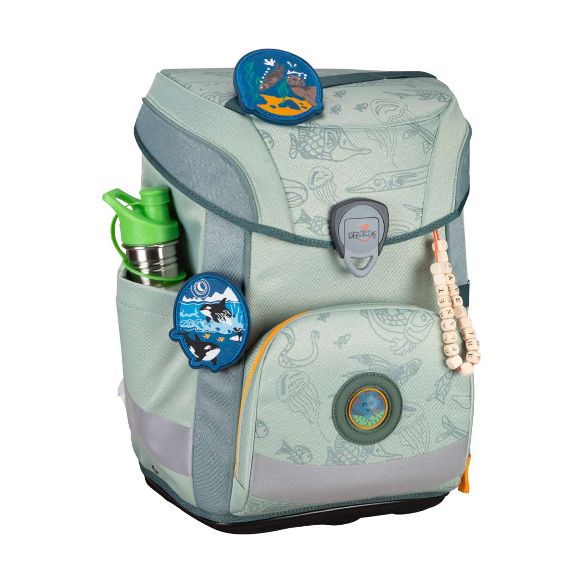 DerDieDas ErgoFlex EASY ECO Grey Planet Schulranzen-Set 5tlg.