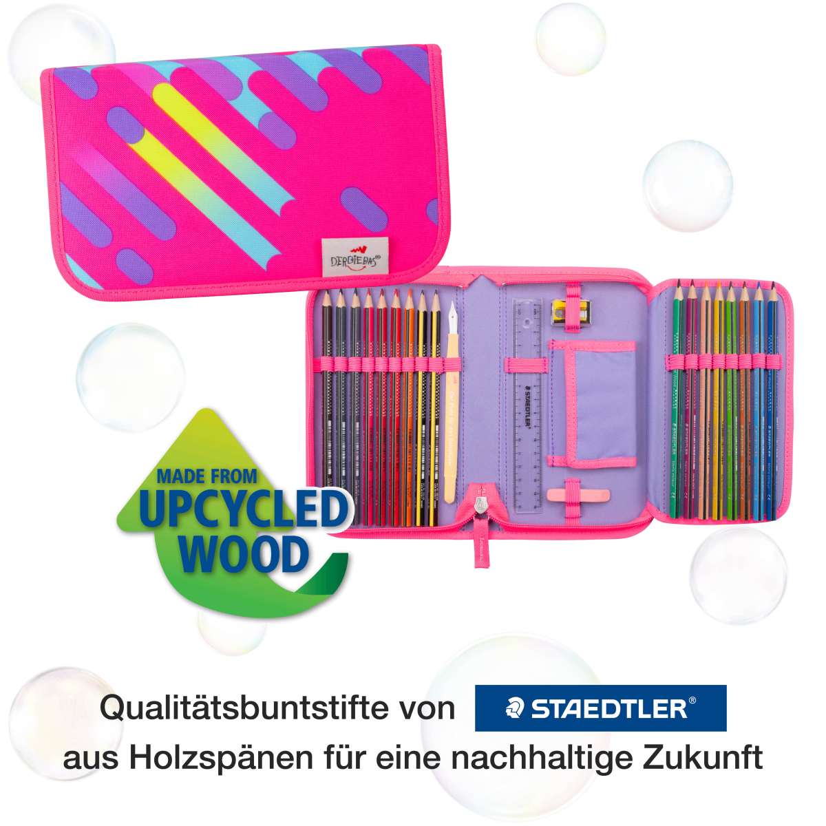 DerDieDas ErgoFlex Tiny NEON Schulranzen-Set Punkie 5tlg.