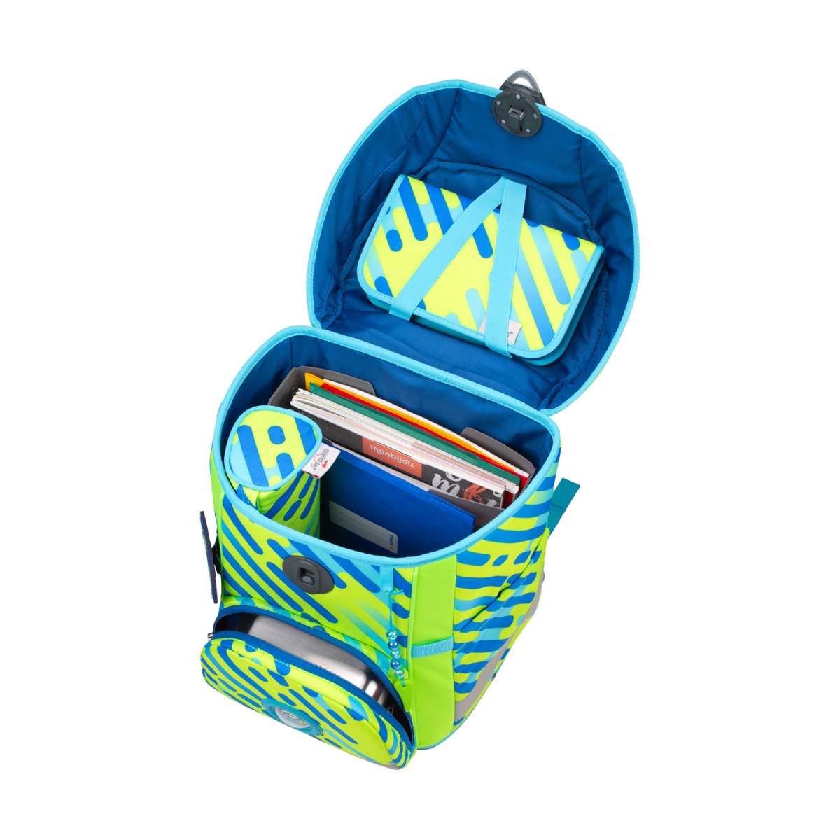 DerDieDas ErgoFlex EASY NEON Monster Schulranzen-Set 5tlg.