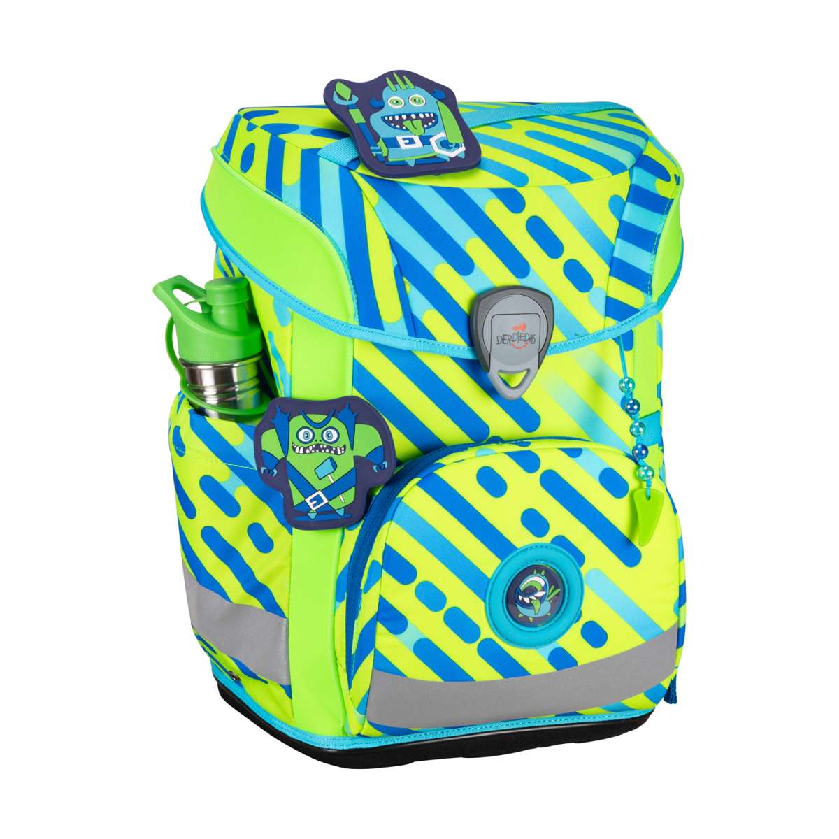 DerDieDas ErgoFlex EASY NEON Monster Schulranzen-Set 5tlg.