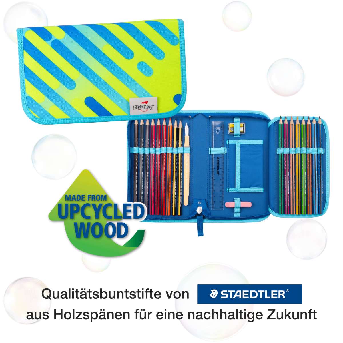 DerDieDas ErgoFlex Tiny NEON Schulranzen-Set Monster 5tlg.