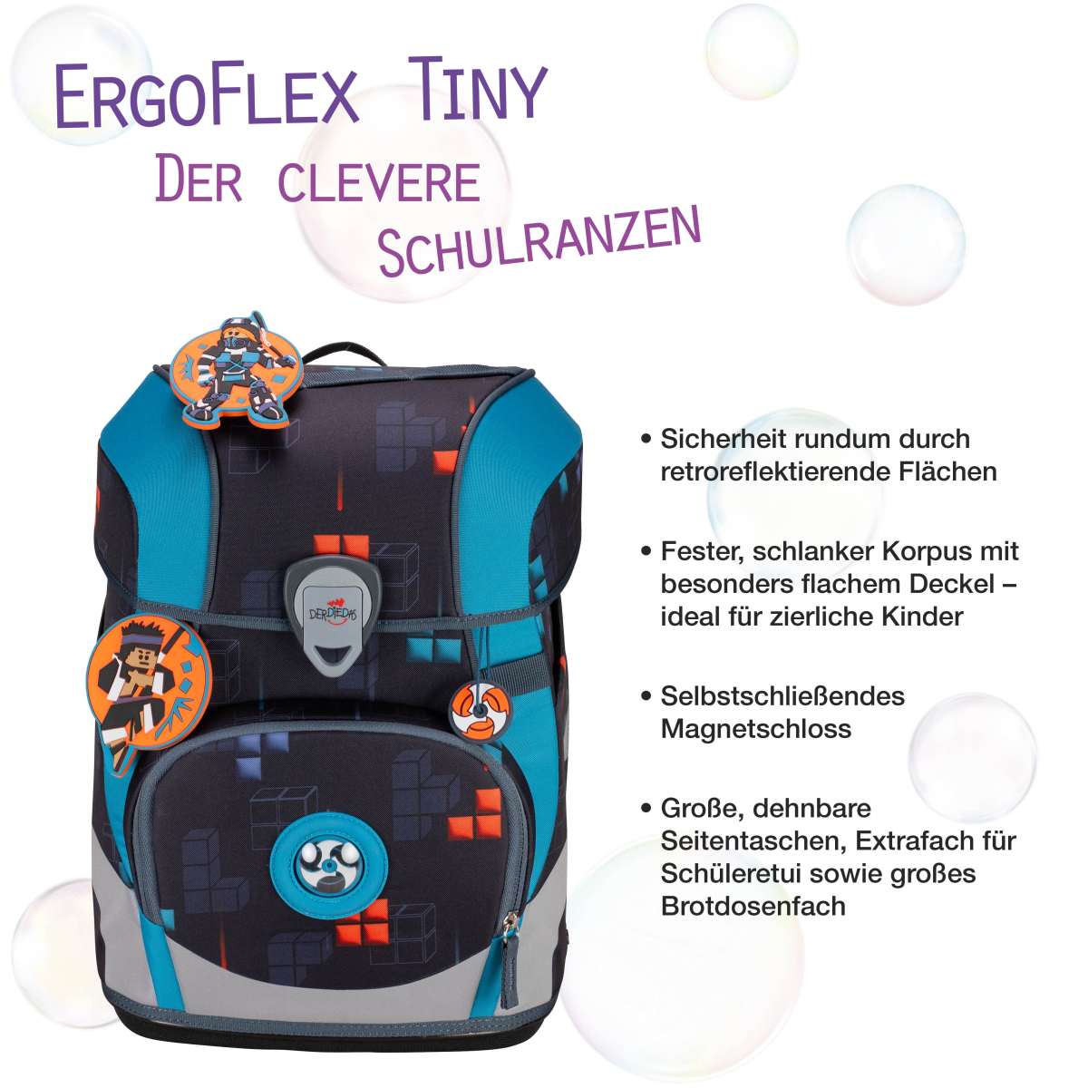 DerDieDas ErgoFlex Tiny Schulranzen-Set Ninja Fighter 5tlg.