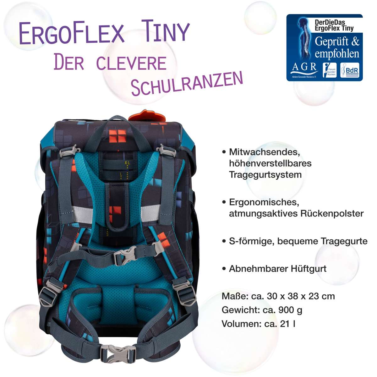 DerDieDas ErgoFlex Tiny Schulranzen-Set Ninja Fighter 5tlg.