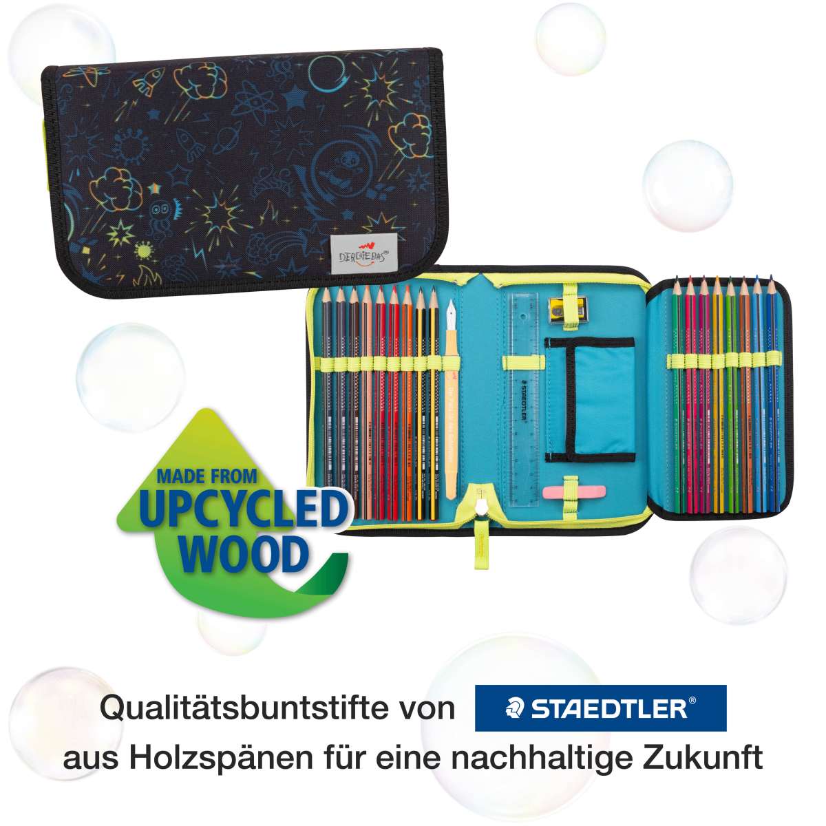 DerDieDas ErgoFlex Tiny LED Schulranzen-Set Crazy 5tlg.