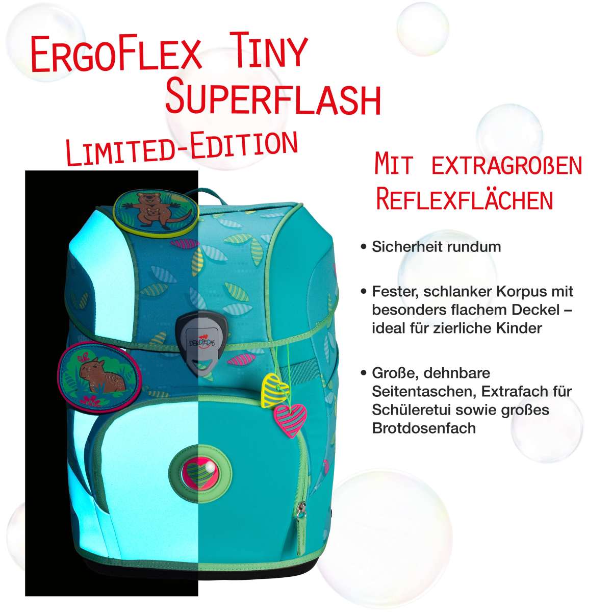 DerDieDas ErgoFlex Tiny Superflash Schulranzen-Set Paradise 5tlg.