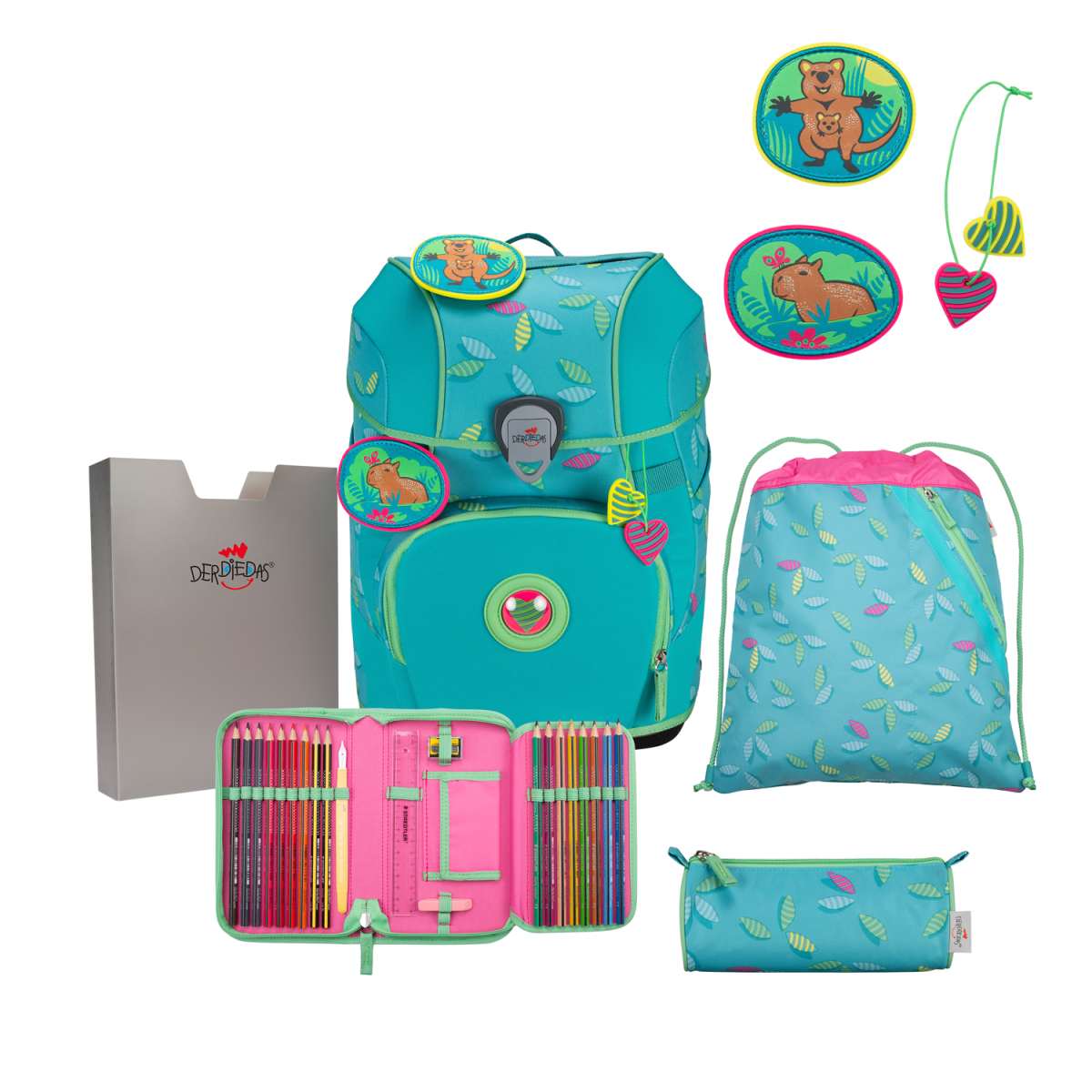 DerDieDas ErgoFlex Tiny Superflash Schulranzen-Set Paradise 5tlg.