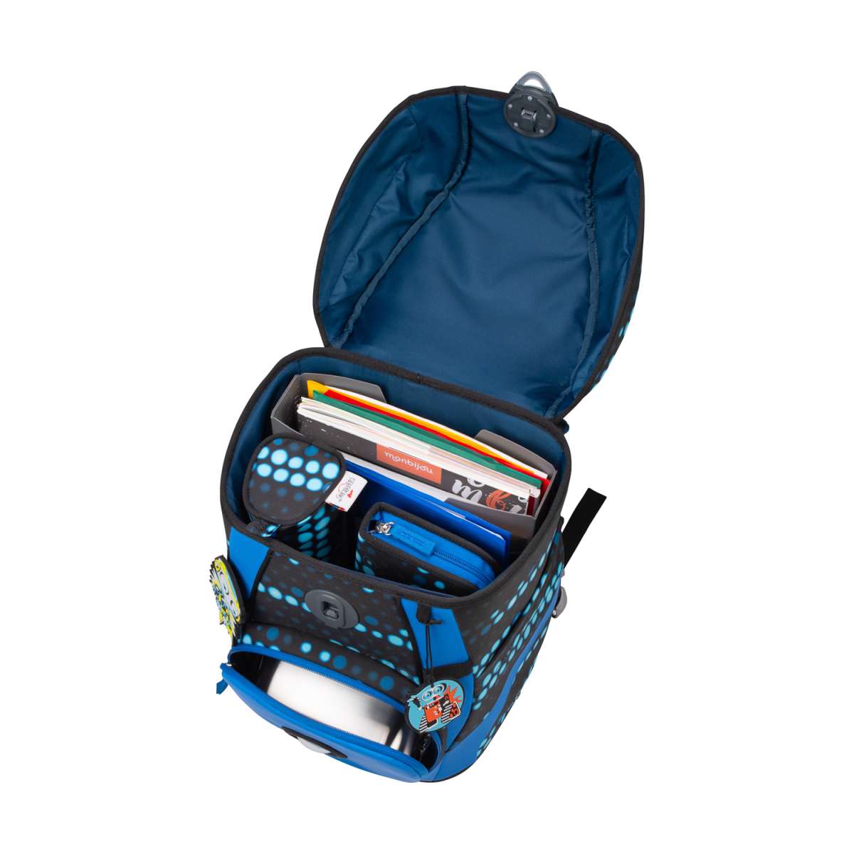 DerDieDas ErgoFlex Tiny Superflash Schulranzen-Set Blue Robot 5tlg.