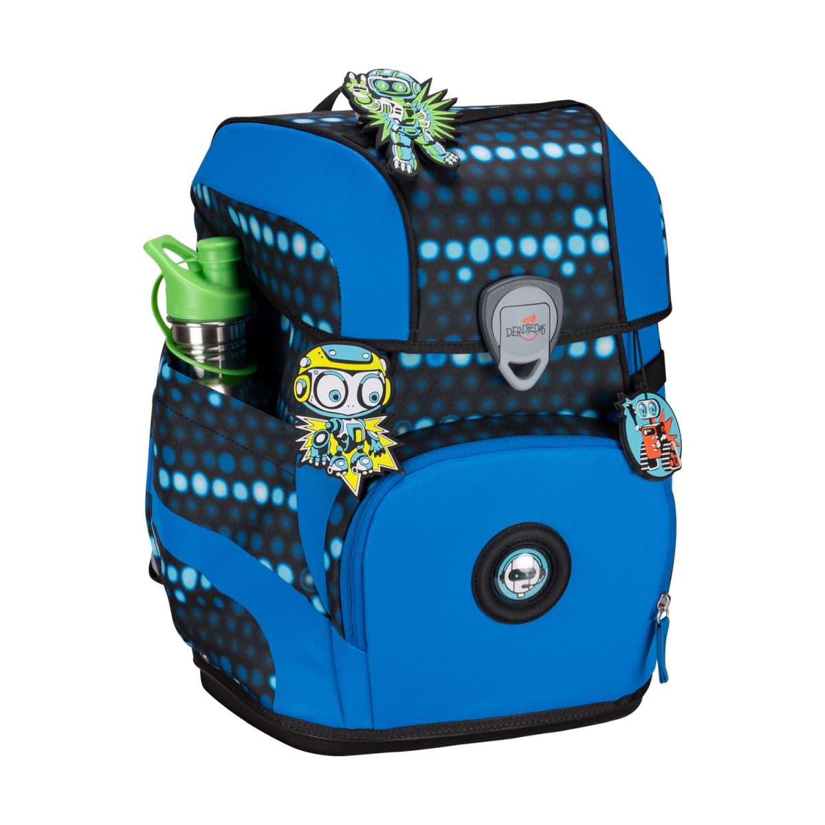 DerDieDas ErgoFlex Tiny Superflash Schulranzen-Set Blue Robot 5tlg.