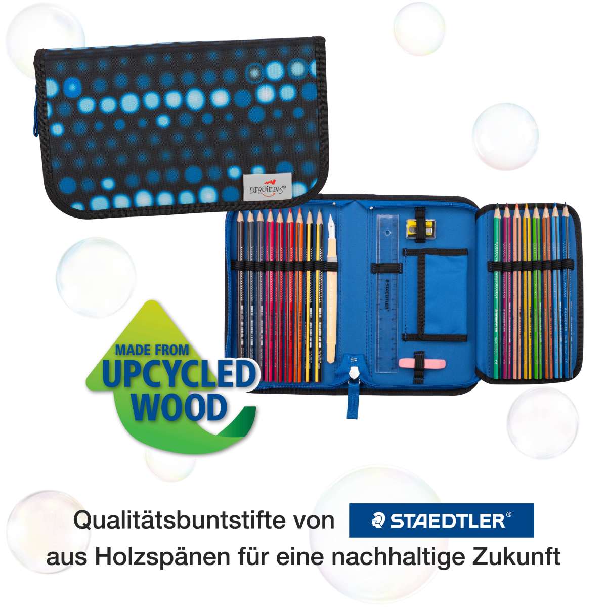DerDieDas ErgoFlex Tiny Superflash Schulranzen-Set Blue Robot 5tlg.