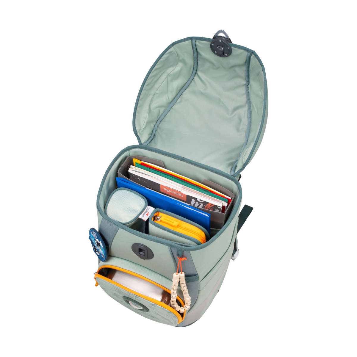 DerDieDas ErgoFlex Tiny ECO Schulranzen-Set Grey Planet 5tlg.