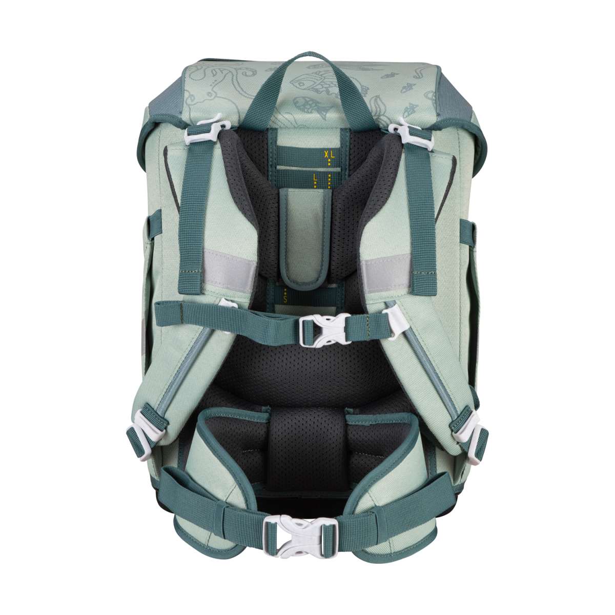 DerDieDas ErgoFlex Tiny ECO Schulranzen-Set Grey Planet 5tlg.
