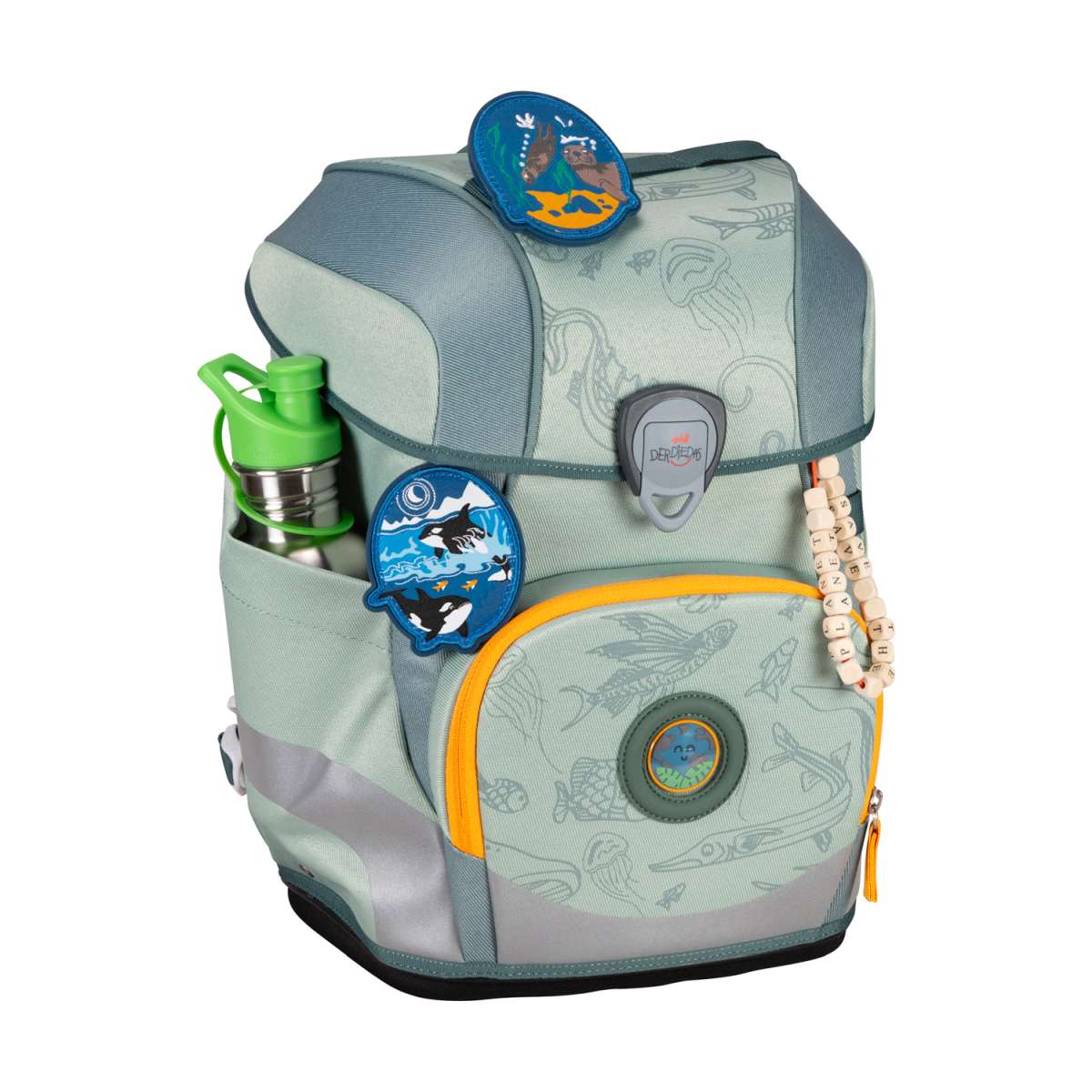 DerDieDas ErgoFlex Tiny ECO Schulranzen-Set Grey Planet 5tlg.
