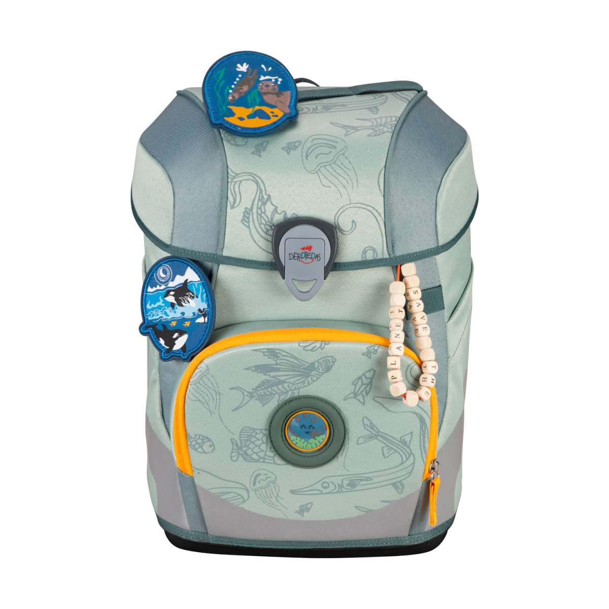 DerDieDas ErgoFlex Tiny ECO Schulranzen-Set Grey Planet 5tlg.