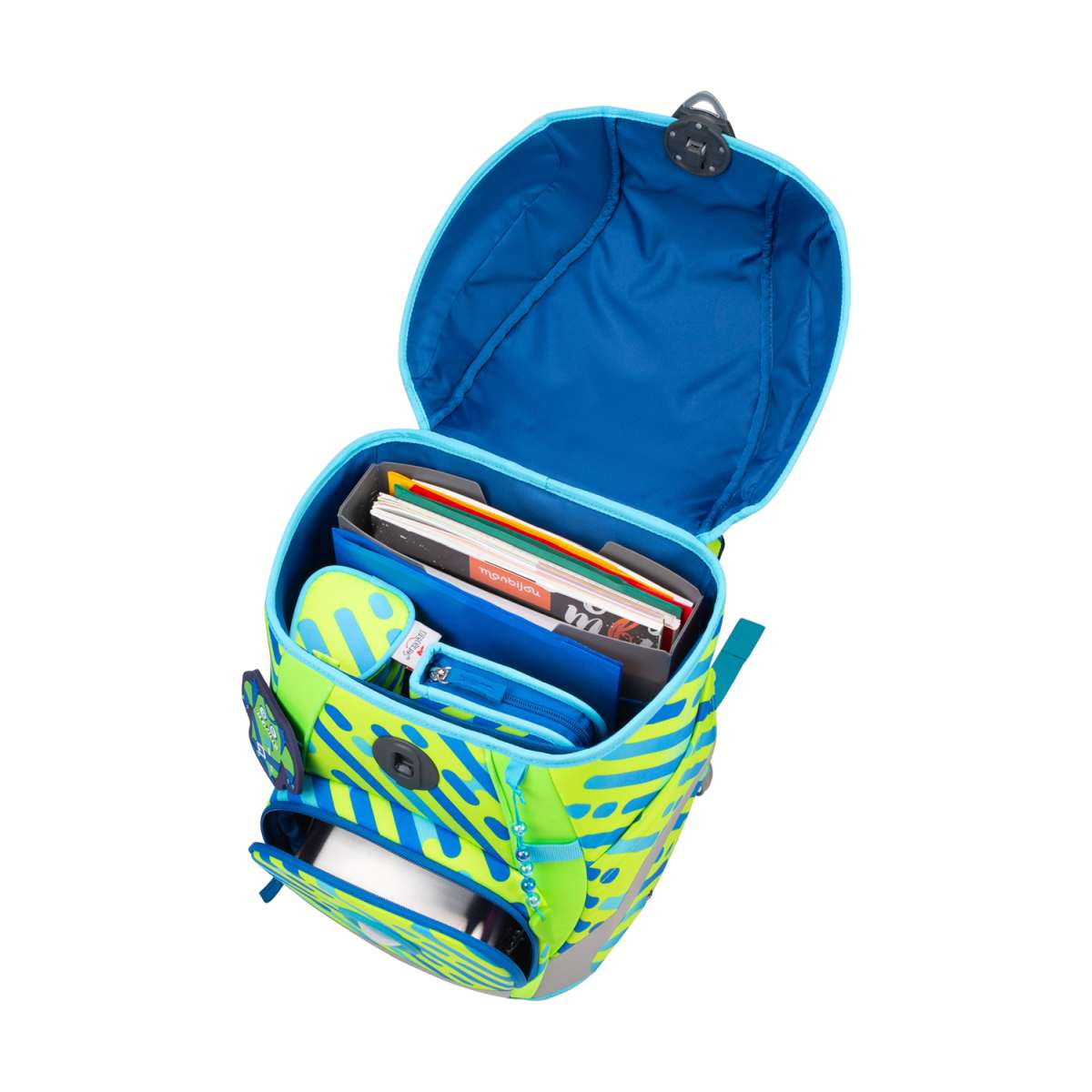 DerDieDas ErgoFlex Tiny NEON Schulranzen-Set Monster 5tlg.