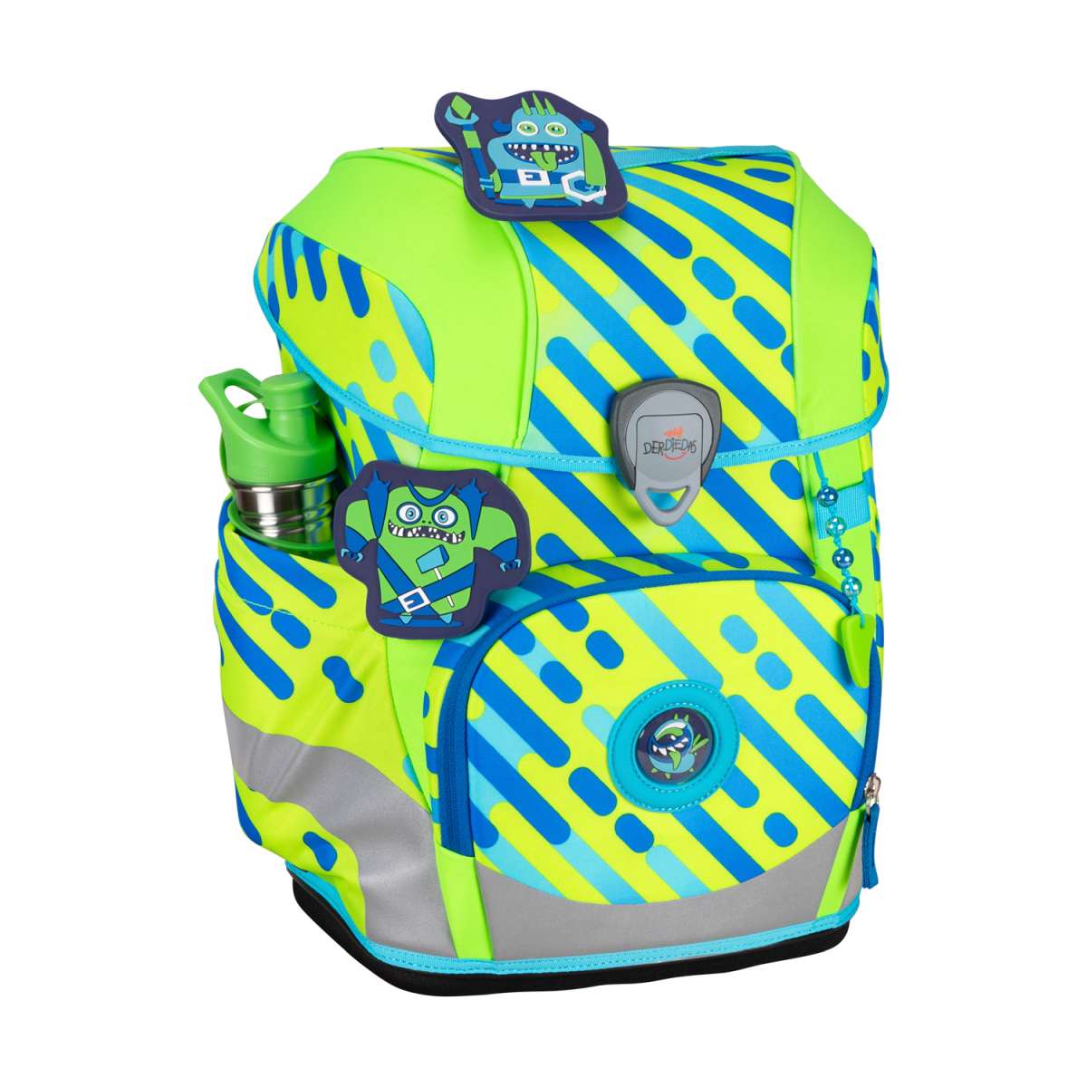 DerDieDas ErgoFlex Tiny NEON Schulranzen-Set Monster 5tlg.