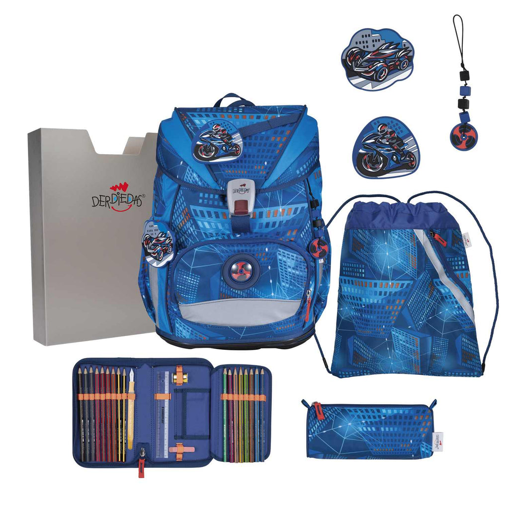 DerDieDas ErgoFlex SUPERLIGHT Turbo Speed Schulranzen-Set 5tlg.