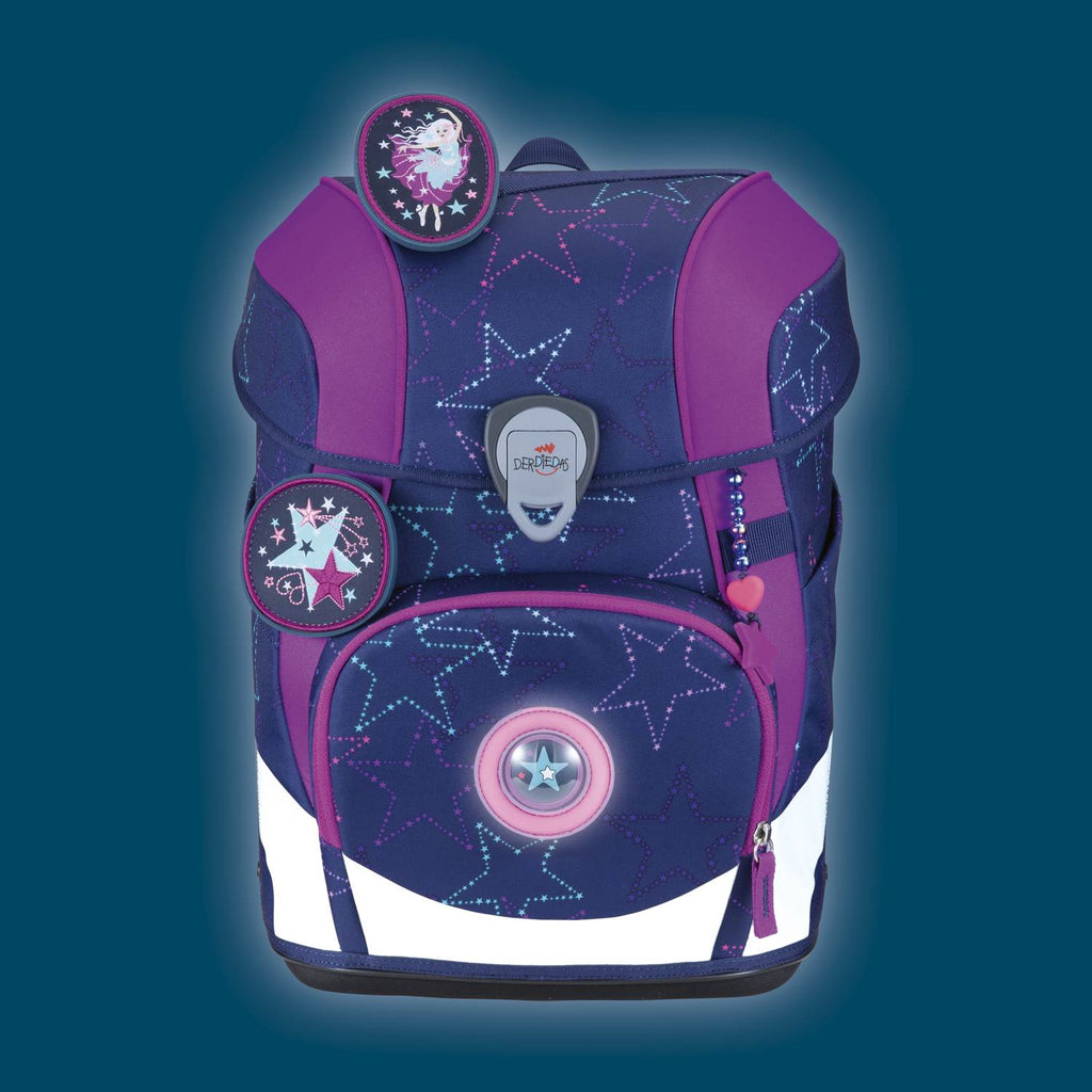 DerDieDas ErgoFlex Tiny LED Schulranzen-Set Dancing Star 5tlg.