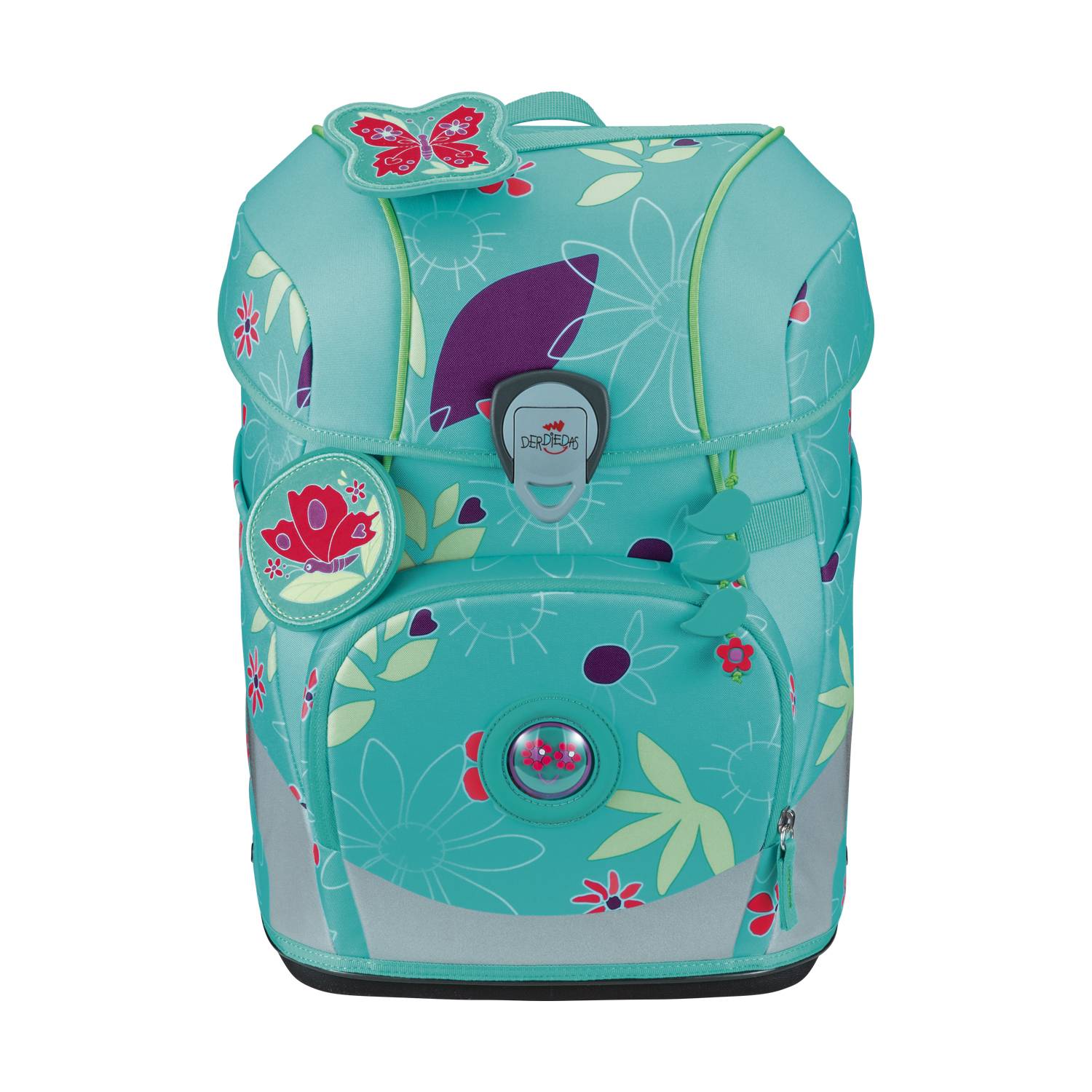 DerDieDas ErgoFlex Tiny Schulranzen-Set Butterfly Garden 5tlg.