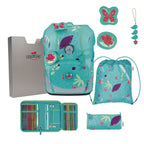 DerDieDas ErgoFlex Tiny Schulranzen-Set Butterfly Garden 5tlg.