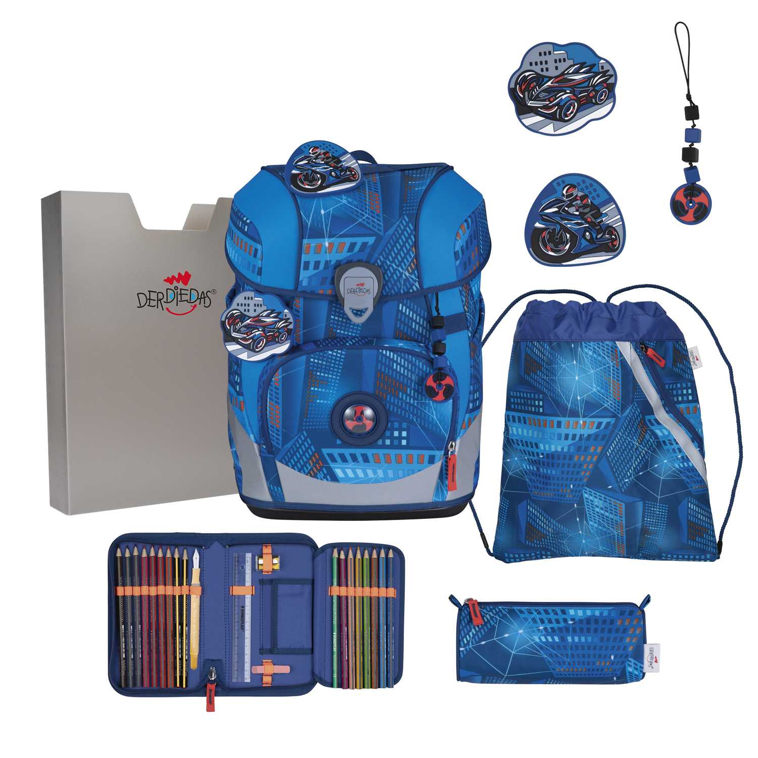 DerDieDas ErgoFlex Tiny Schulranzen-Set Turbo Speed 5tlg.