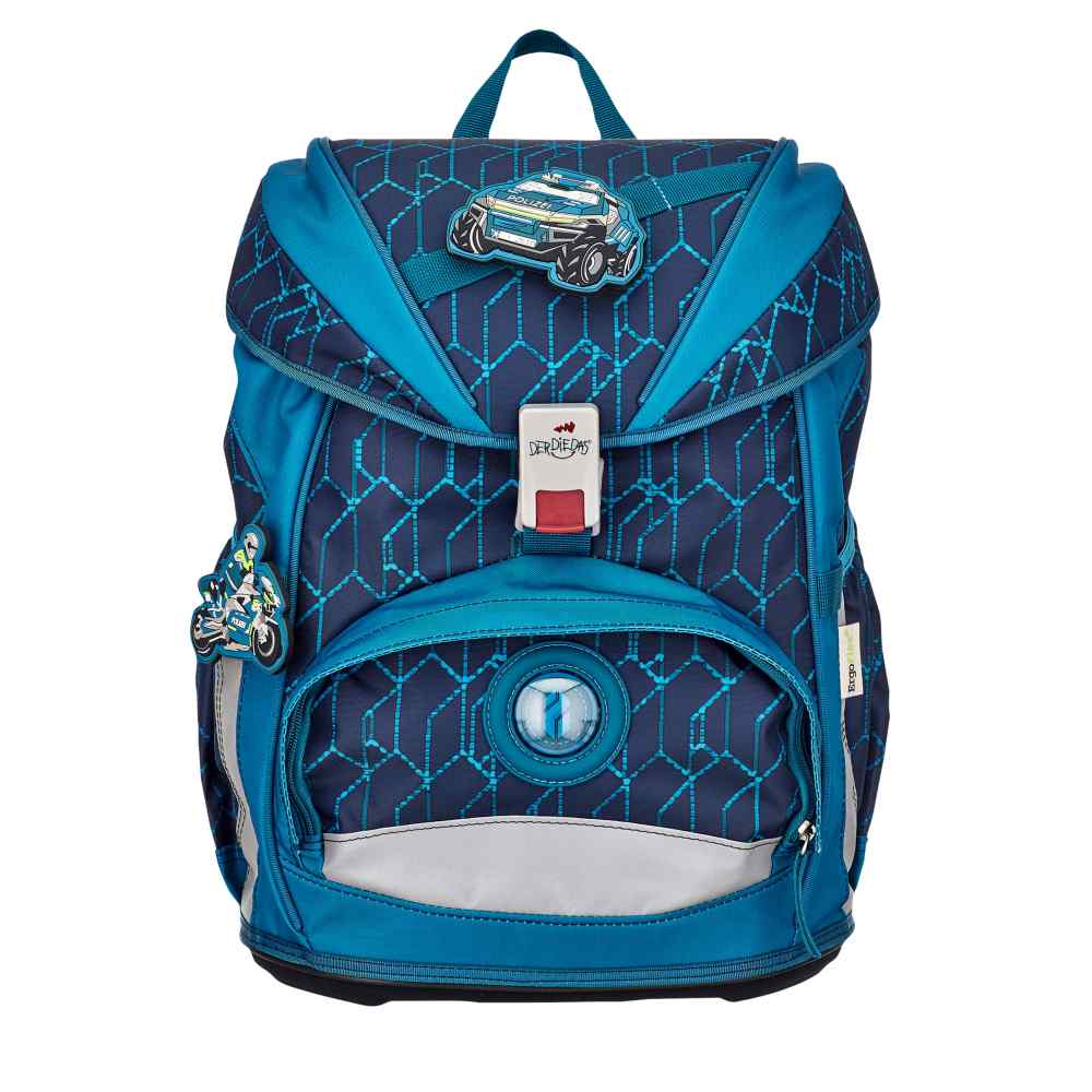 DerDieDas ErgoFlex Blue Speed Schulranzen-Set 5tlg.
