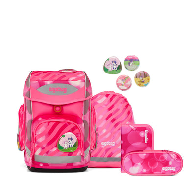 Ergobag Cubo Schulranzenset 5tlg. KuntBärbuntes Einhorn NEO 2025