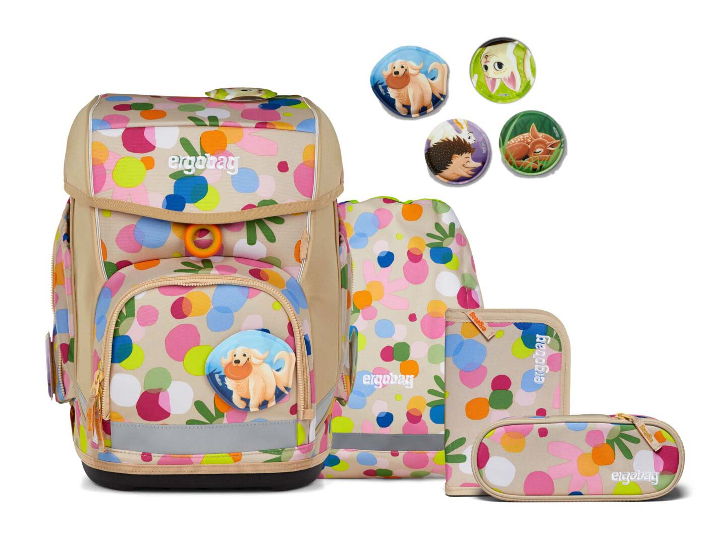 Ergobag Cubo Schulranzenset 5tlg. Flower PowBär 2025