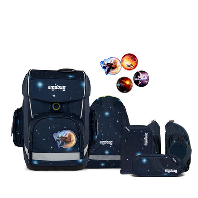 Ergobag Cubo Light Schulranzenset 6tlg. KoBärnikus GALAXY GLOW 2025